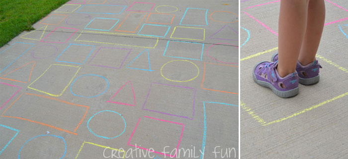 Driveway Shape Maze by Creative Family Fun | Featured on Let's Lasso the Moon