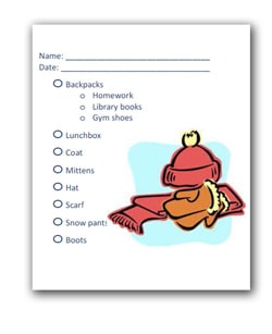 Morning Checklist