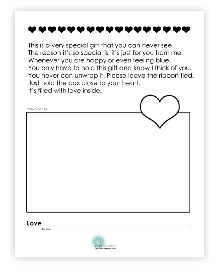 Box of Love Poem *This kids' craft is such a sweet gift