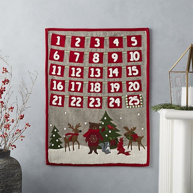 This holiday critter advent calendar from Crate & Barrel is just too cute #adventcalendar #christmas *Loving this post with advent calendar ideas that go beyond chocolate