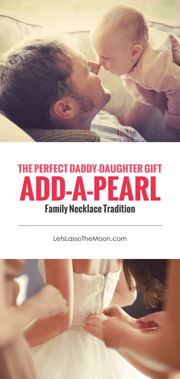 An add-a-pearl necklace is the perfect daddy-daughter gift for a baby girl *Love this present idea and family tradition