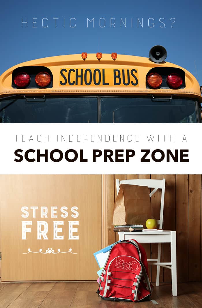 Back to School: Make mornings less stressful by creating a school prep zone for your kids *Great tips for parents