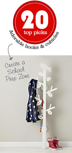 {Create a School Prep Zone} 20 adorable & kid-friendly hooks and cubicles