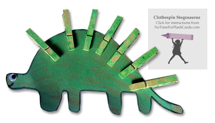{Clothespin Stegosaurus } *Plus 7 other ways to learn about dinosaurs