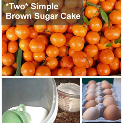 {Two Simple Brown Sugar Cake} Two cups across the board makes this a cinch. Canned manderain orange cake recipe with brown sugar glaze *DELICIOUS