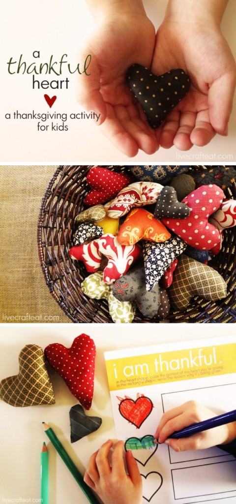 A Thankful Heart - A Thanksgiving Activity for Children *We did this project with our preschool kids last year during the holidays and they loved it. The free gratitude printable is adorable.