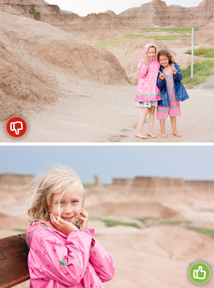 3½ Ways to ROCK Family Vacation Photos *watch for random poles or signs in the background