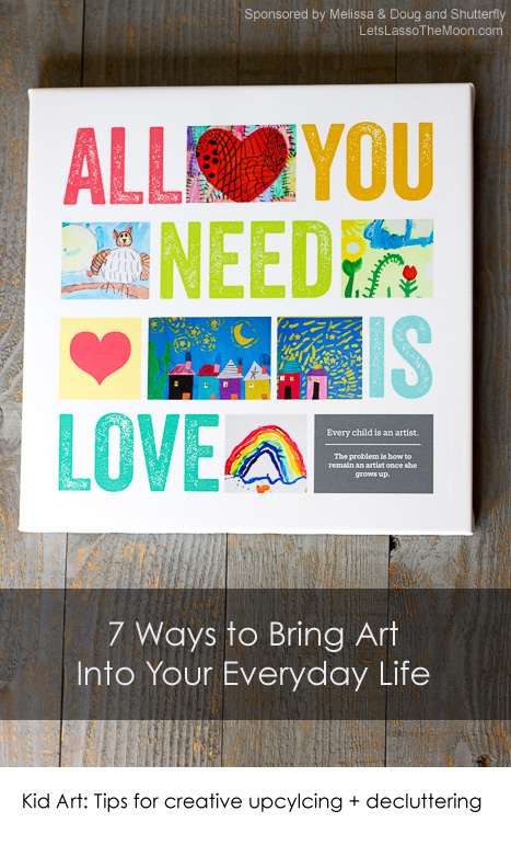 Kid Art: Tips for creative upcylcing + decluttering *great list of unique ways to display art in your home