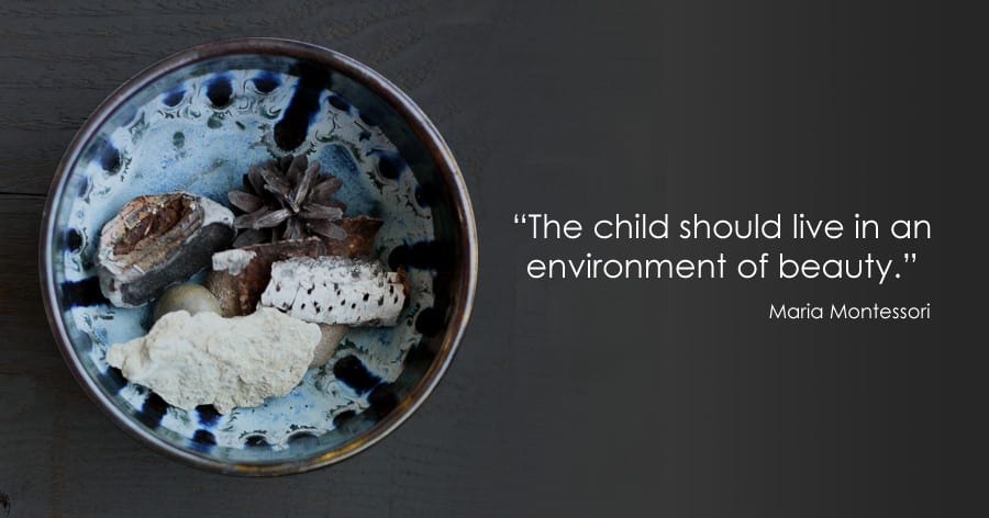 “The child should live in an environment of beauty.” -Maria Montessori