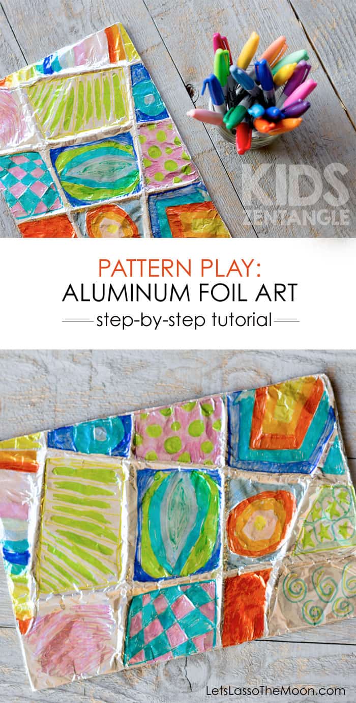 Zentangle Art: Easy Aluminum Foil Kids Project *saving this tutorial for later