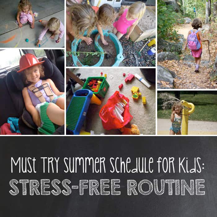 Must Try Summer Schedule for Kids: Stress Free Routine *love the combination of structure and spontaneity 