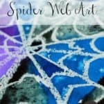 Spider Web Art Project for Children with Watercolor Resist *Great Halloween idea for kids