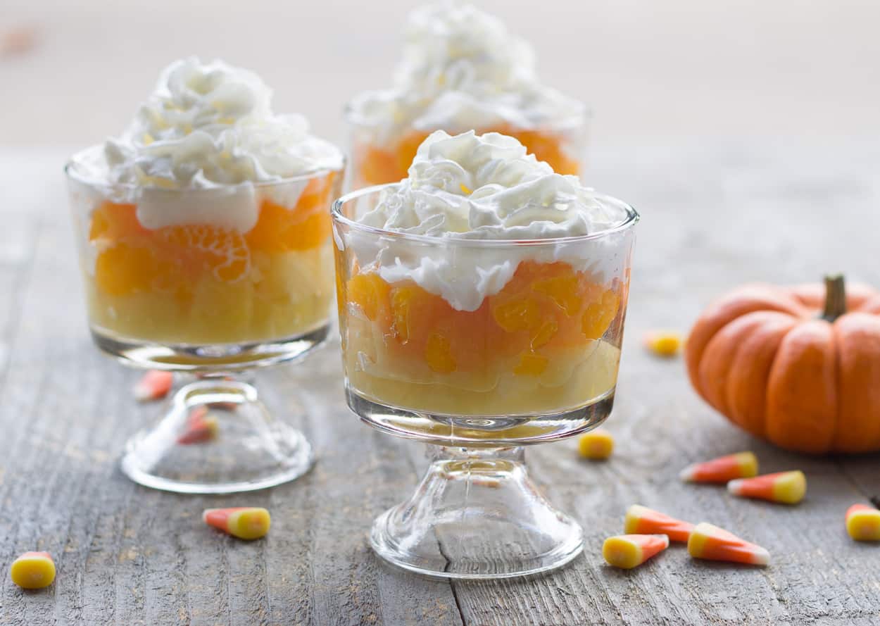 Healthy Halloween Snack for Kids: Candy Corn Fruit Cups *so simple. saving this for later...