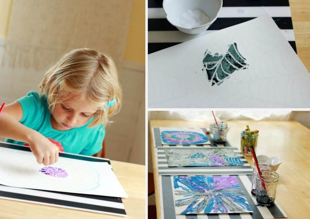 Spider Web Art Project for Children with Watercolor Resist *Great Halloween idea for kids