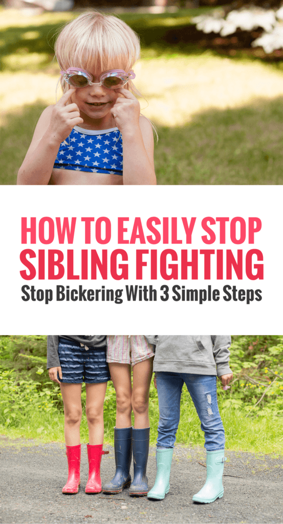 How to Easily Stop Sibling Fighting - Stop bickering kids with these three simple steps *A must-read for parents. Love this playful idea.