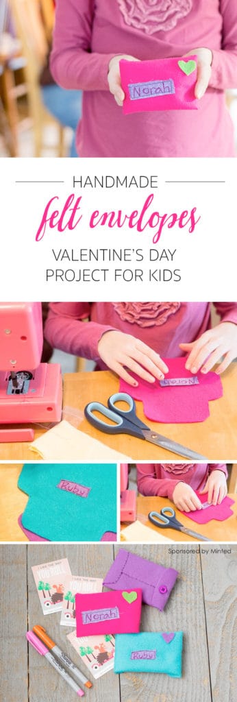 Handmade Felt Envelopes: Easy Valentine's Day Activity for Kids *This simple sewing project is so cute.