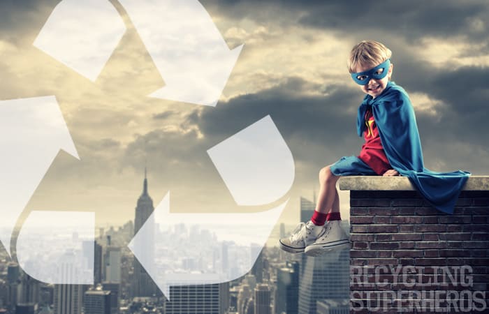 Recycling Superheros: Put your kids in charge or recycling during the Super Bowl to ensure everyone recycles!