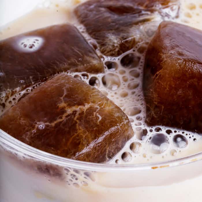 Pour Baileys Irish Cream over coffee ice cubes ... I must try this!