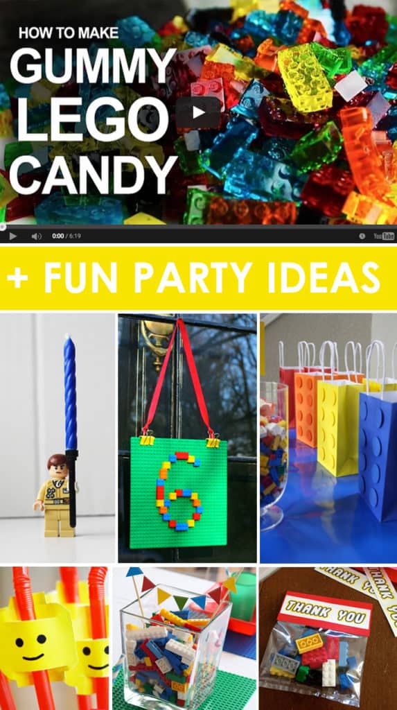 Fun Birthday Party Ideas + How To Make LEGO Gummy Candy Tutorial *Awesome. Saving this for later...