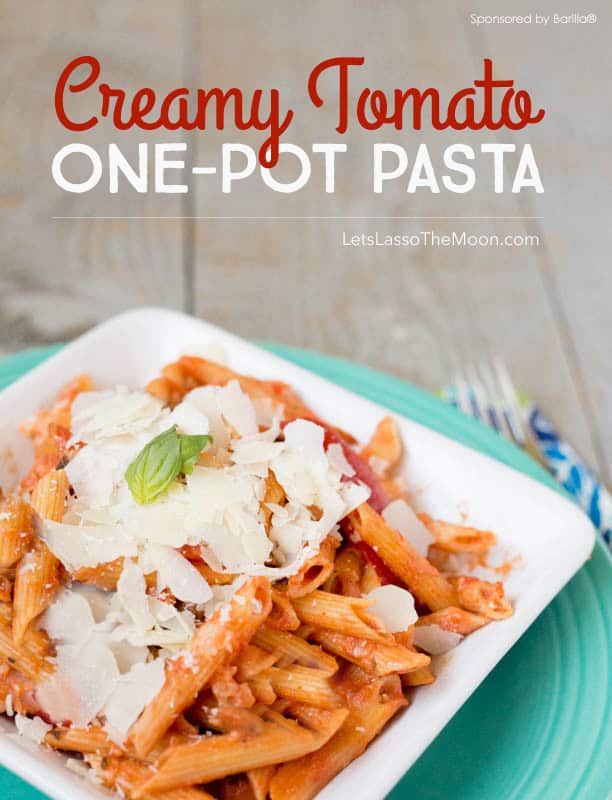 Creamy Tomato One-Pot Pasta Recipe *Love this list of one pan ideas for soccer night!