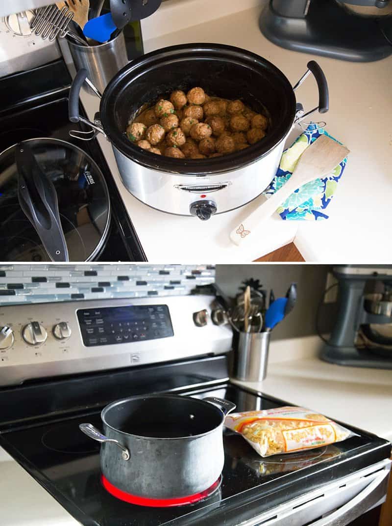 Slow Cooker Swedish Meatballs: The perfect winter comfort food when served with egg noodles *This crock pot recipe sounds delicious! 