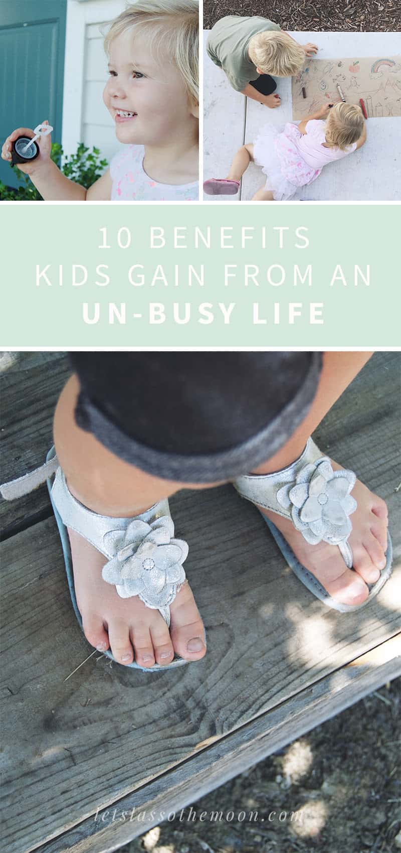 10 Benefits Kids Gain From An UN-BUSY Life: Life should be taken at the pace that suits you and your family. Embrace an un-busy life today. Enjoy these ten benefits to living slow (and purposefully) with your kids. *Loved this post! Such a good read for parents.