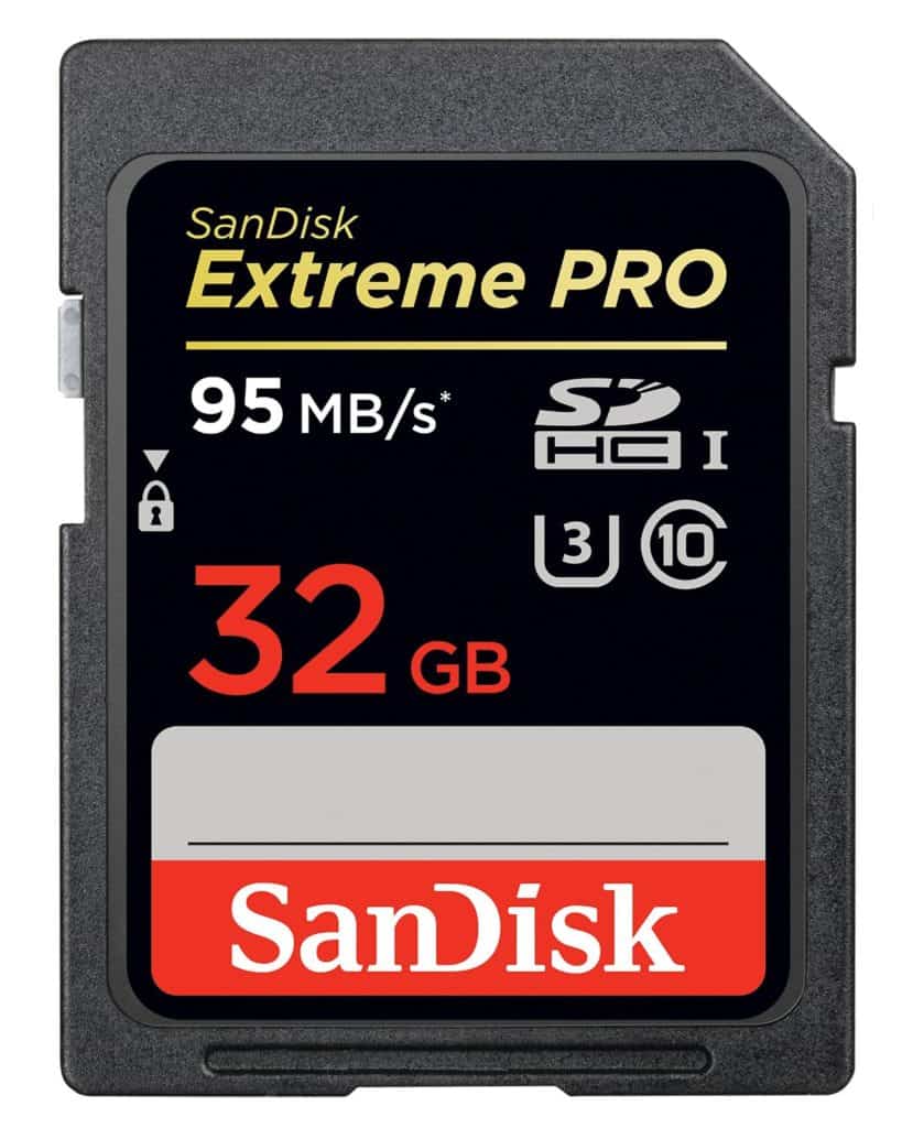 Did you know that if you have a fancier DSLR camera that your memory card can reduce your shooting speed? Most SD cards max out at 20 megabytes per second maximum write speed. However, the Sandisk Extreme Pro memory card can be fully used by advanced DSLRs. The price is pretty parallel to standard cards, check it out (5 out of 5 stars, with 3,500+ Product Reviews).