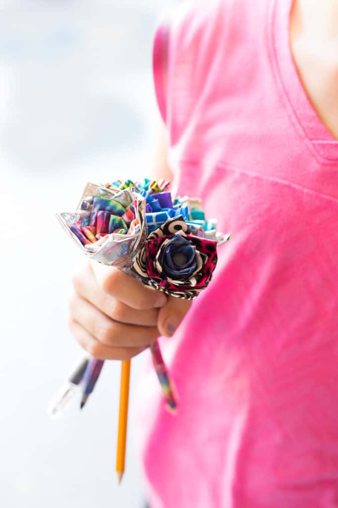 DIY Duct Tape Flower Pens — An Easy Video Tutorial for Kids
