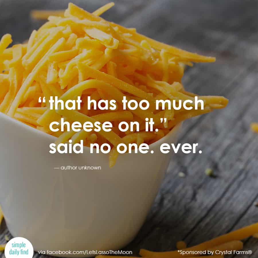 "that has too much cheese on it," said no one. ever.
