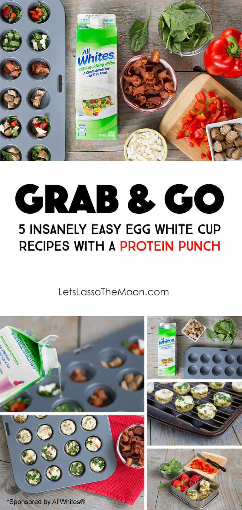 Here are 5 insanely easy breakfast recipes that will give you a morning boost. These healthy egg white cups are packed full of protein and is a quick on-the-go breakfast snack. You can make one batch to last a full week. *Crazy easy way to start your family's day with eggs