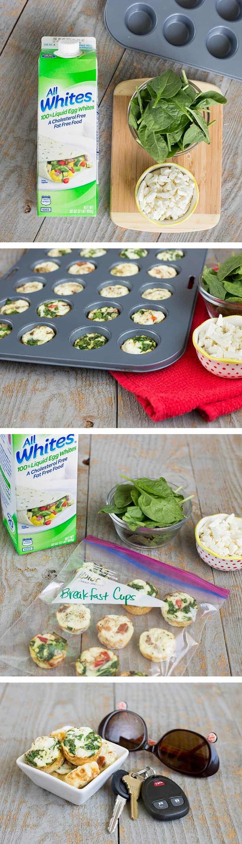 Here are 5 insanely easy breakfast recipes that will give you a morning boost. This healthy Baked Spinach & Feta Egg White Omelet Cups recipe is packed full of protein and is a quick on-the-go breakfast snack. You can make one batch to last a full week. *Crazy easy way to start your day with eggs