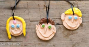 Clay Family Portrait Ornaments (Made without a kiln!)