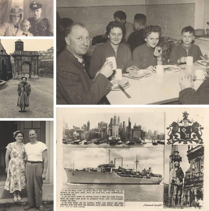 A collage of old family photos to showcase one of the best Christmas gifts for parents, giving them DNA reading to learn more about their genealogy. 