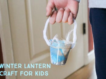 This easy winter lantern craft for kids is sure to light up their faces on a boring afternoon.