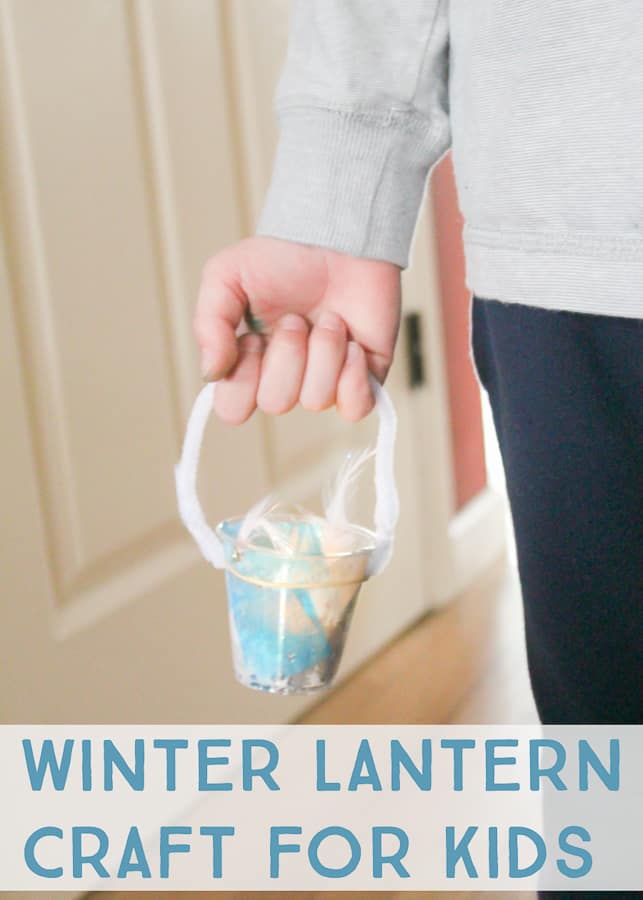 This easy winter lantern craft for kids is sure to light up their faces on a boring afternoon.