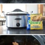 This Slow-Cooker Stroganoff recipe is so simple and DELICIOUS, perfect for a chilly day. Just pop it in the crock pot and come home to a delicious family meal. #recipe #homemadegoodness #slowcooker #crockpot *My family loves Beef Stroganoff. These thick egg noodles are the best!