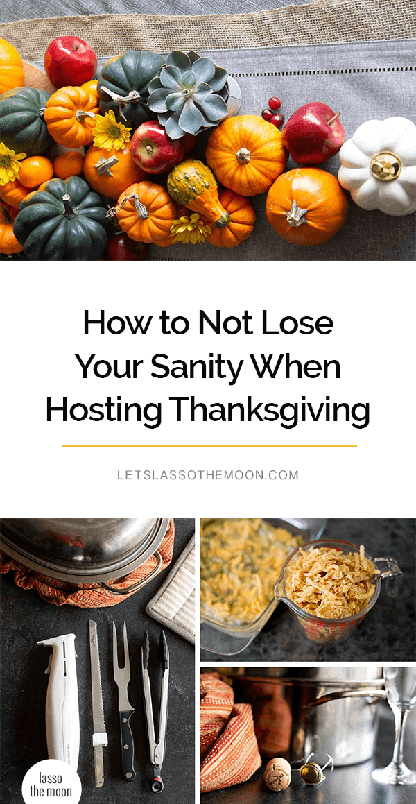 Thanksgiving can be one of the most joyful — and notoriously challenging — holidays to host. Here are 12 tips to ensure you stay calm and centered when hosting Thanksgiving this year. #thanksgiving #hostingthanksgiving #holidays *Love this list of simple time-saving tips!