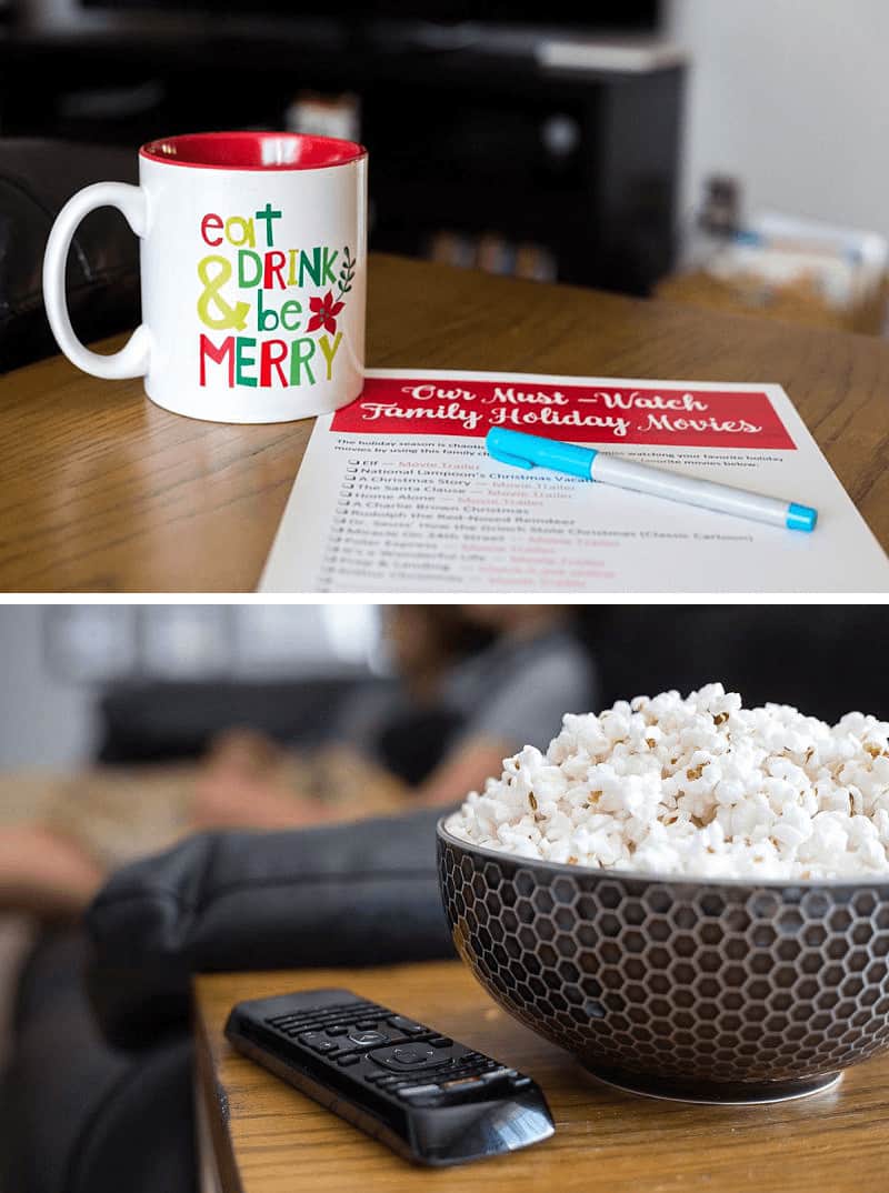 Three simple ways to slow down and get OUT of the kitchen this holiday season - Schedule a holiday movie night with your family #christmas #movienight #slowliving *love this post!