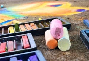 Sidewalk chalk art supplies
