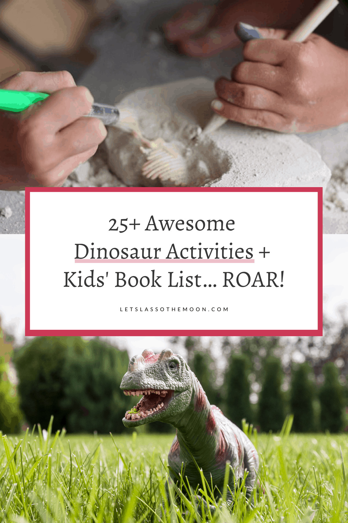 Check out this collection of AWESOME dinosaur activities for kids: crafts, sensory trays, books to read, and more. 