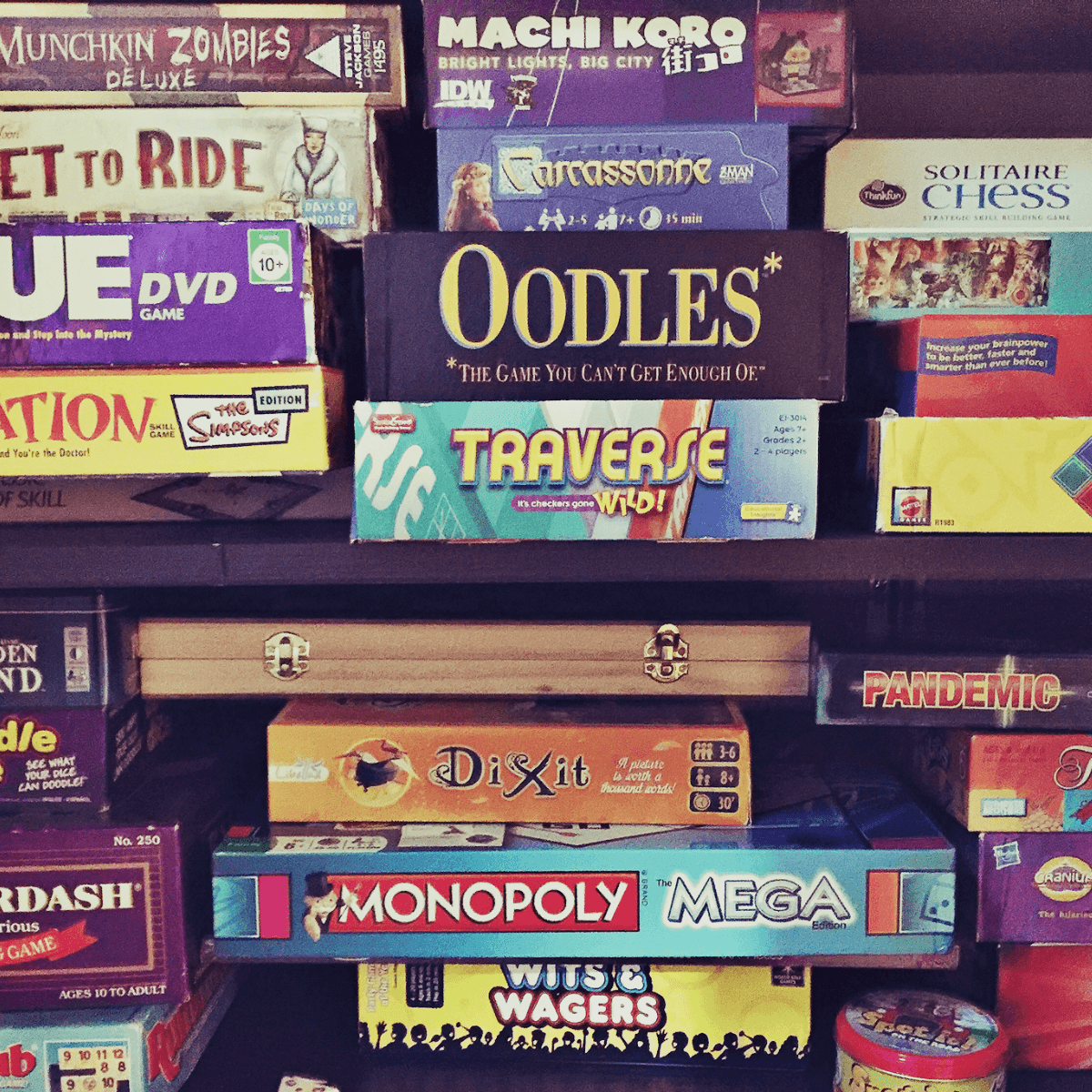 Stacks of the best games for families.