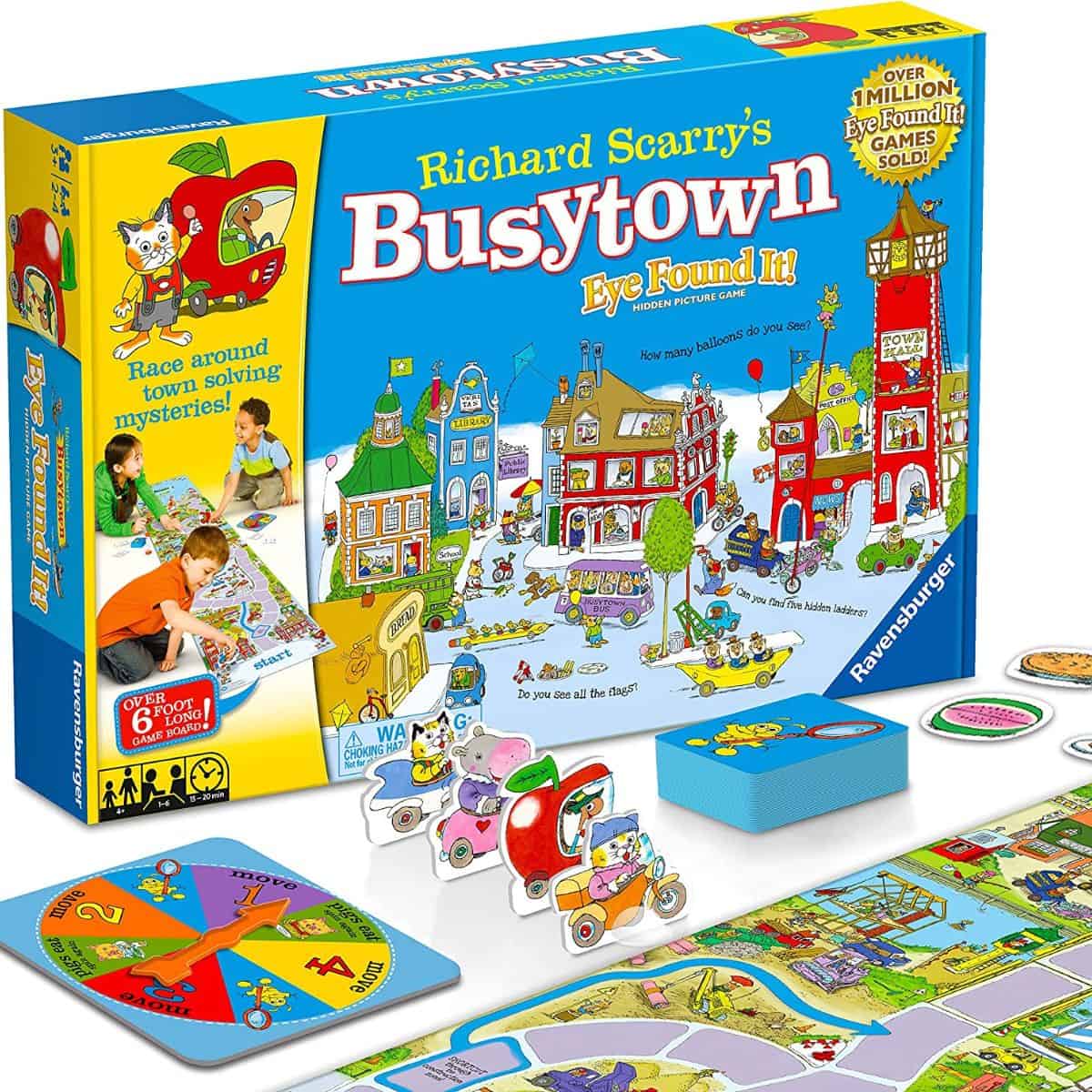 A Richard Scarry's Busytown, Eye Found It game box and pieces.
